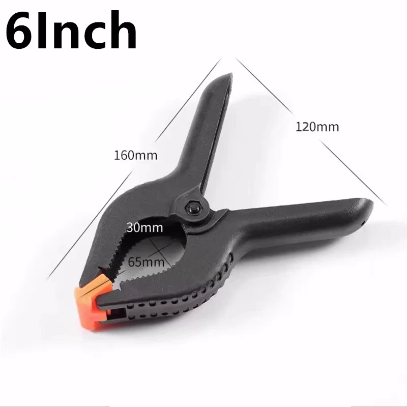 1-10 Pcs Woodworking Spring Clamps 2/3/4/6/9 Inch DIY Tools Plastic Nylon Clip A Type Clamp Woodworking Holding Spring Clip