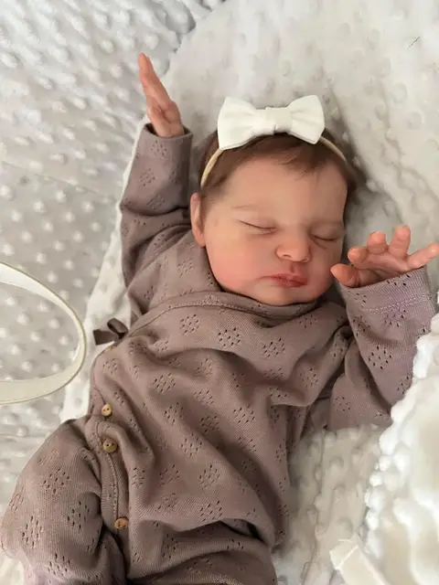 NPK19 cali noworodek rozmiar już wykończony Reborn laleczka bobas Laura 3D skóra ręcznie szczegółowo malowana skóra widoczne żyły