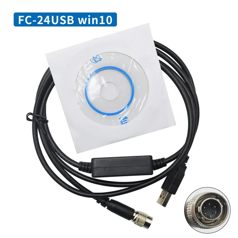 كابل بيانات FC-24USB لمحطات TOPCON SOKKIA الإجمالية ES/OS/PS إلى الكمبيوتر (Win8/10) 6 Pin