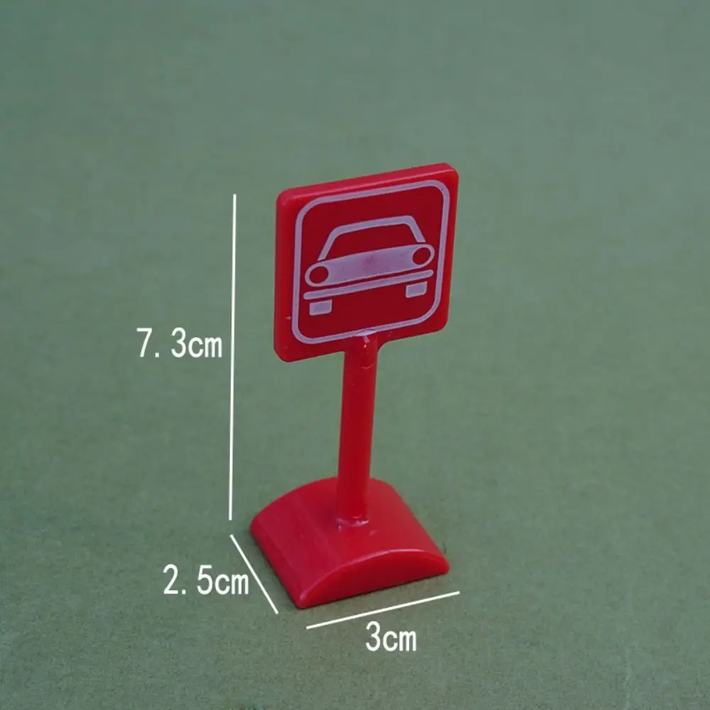 Road Block Dollhouse Speed Limit Sign Model Toy Miniature Simulation City Road Signs Mini Durable Mini Traffic Road Signs