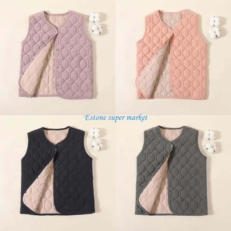 090B Kids Close Fitting Vest Worn Outside And Inside Cotton Waistcoat Autumn Winter