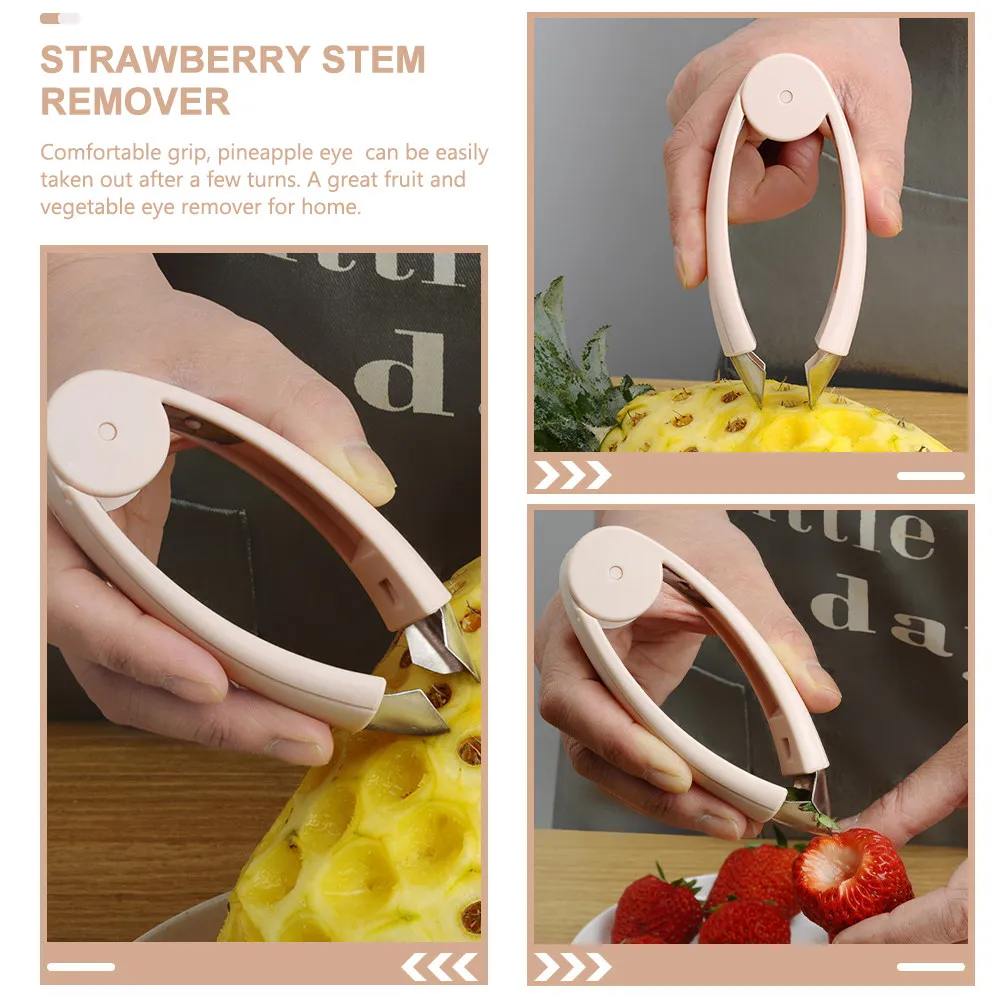 丈夫なパイナップル芯取り器、イチゴの茎取り器、フルーツ皮むき - Strawberry Huller のレビューと価格