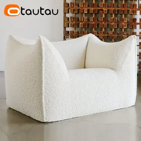 OTAUTAU 충전재 포함 대형 킹 푸프 빈 가방, 야외 정원 편안한 싱글 소파 안락 의자, 주머니 소파 SF037
