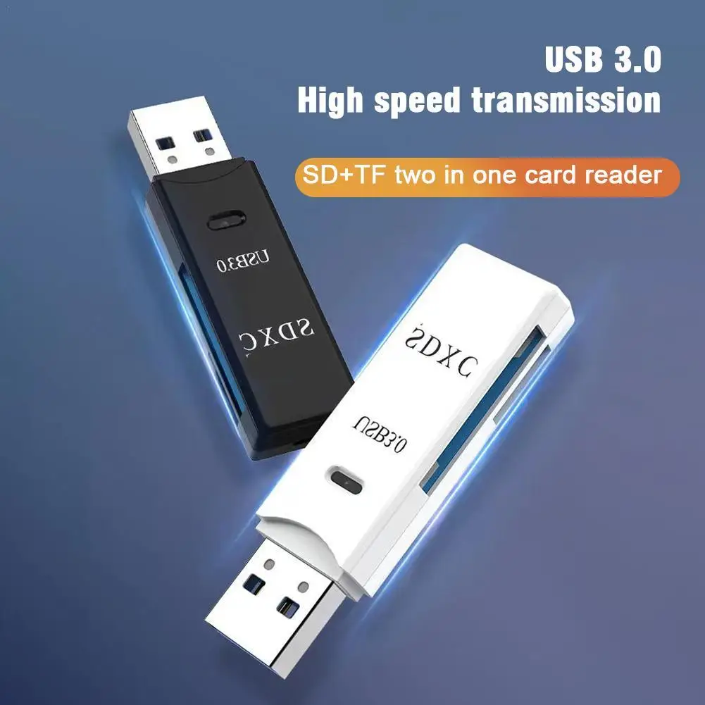 Card Reader USB3.0 To Micro SD TF Memory Card Reading Adapter High Speed 2 IN 1 Card Reader For CF/TF/SD Phone PC Accessories