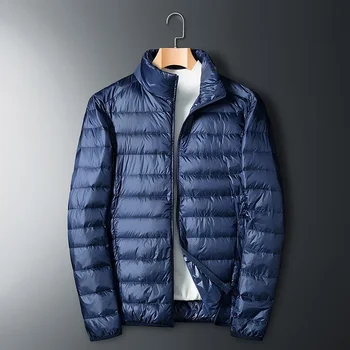 Lightweight Duck Down Parka 2 UETEEY Autumn Winter New Ultra Light White Duck Down Jacket Men Waterproof Casual Outdoor Portable Lightweight Male Padded Coats 2