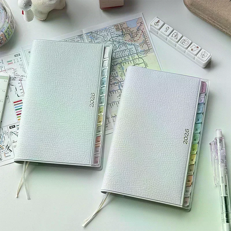 Calendar Notebook Diary 2026 Planner With Rainbow  Cortical Schedule Handbook High Value Monthly Weekly Plan Work Notes
