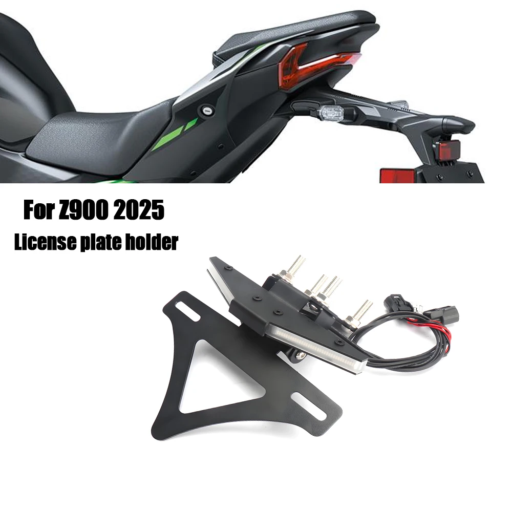 

For Kawasaki Z900 Z 900 2025 New Motorcycle Accessories Rear Short Tail License Plate Holder Tidy Tailstock bracket