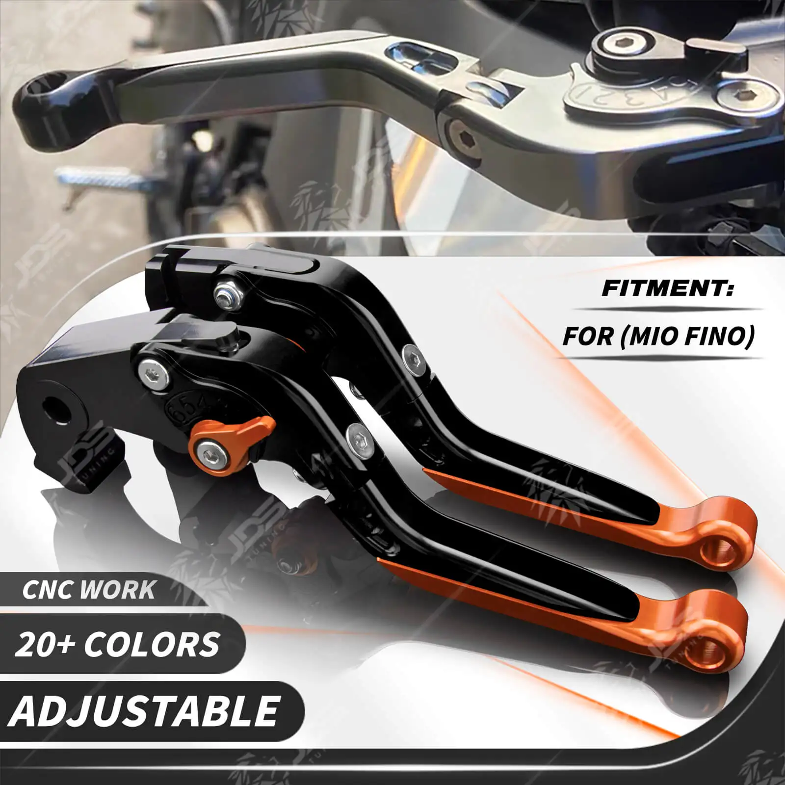 For Yamaha MIO FION 2007-Present Clutch Lever Brake Lever Set Adjustable Folding Handle Levers Accessories