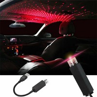 USB Dual Head LED Starry Sky Night Light USB Powered Galaxy Star Projector Atmosphere Lamp For Auto Car Roof Room Ceiling Decor