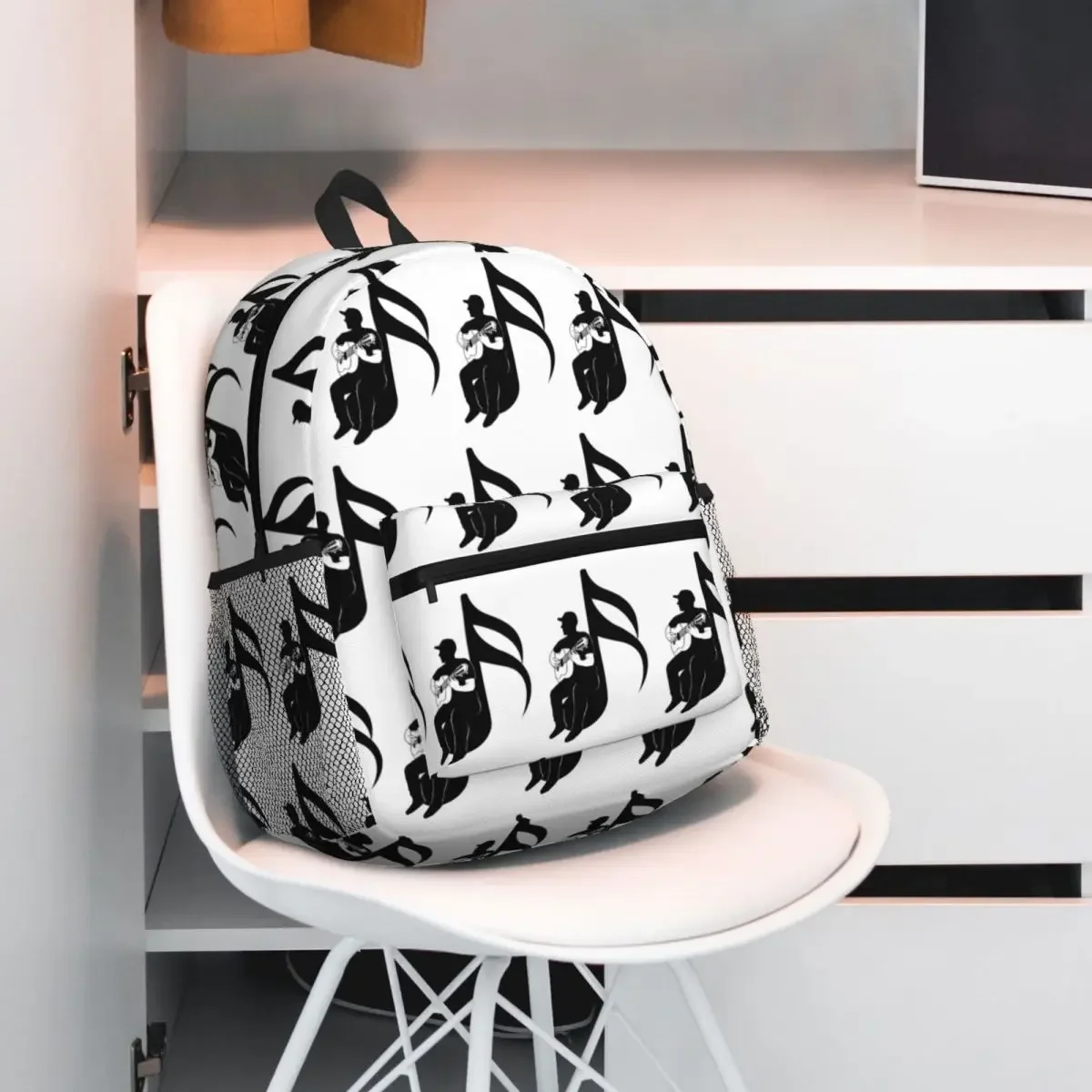 

Рюкзак «Акустический гитарист и шестинадцать нот», рюкзак большой емкости, школьная сумка, сумки на плечо для мужчин и женщин