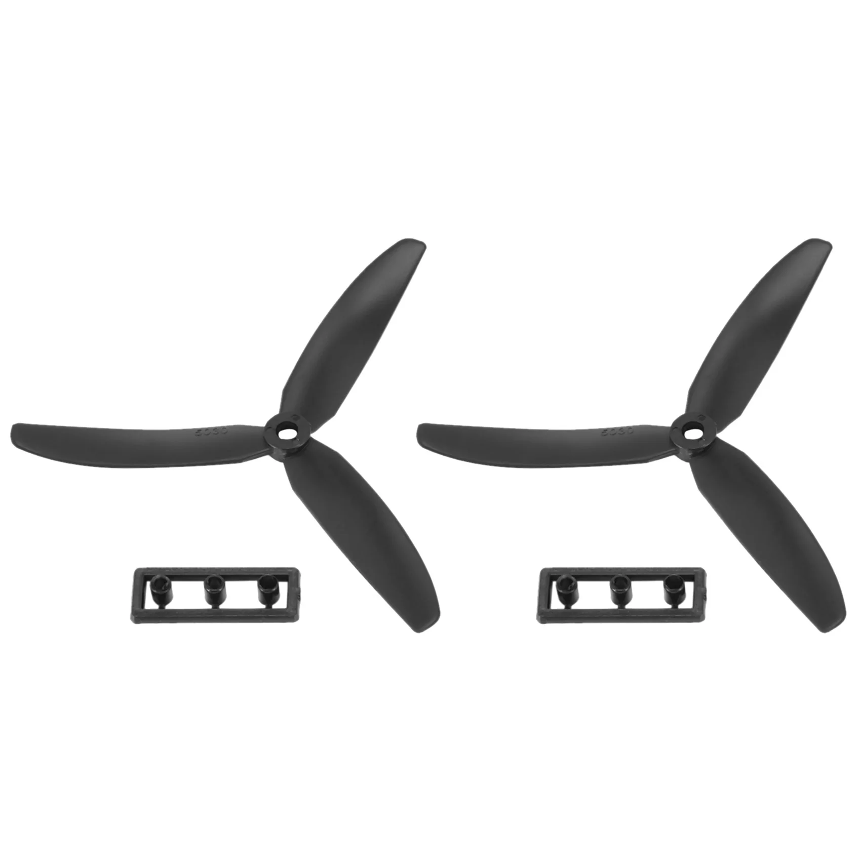 1 pair 5030 3-Blades Direct Drive Propeller Prop CW/CCW for RC Airplane Aircraft (Black)