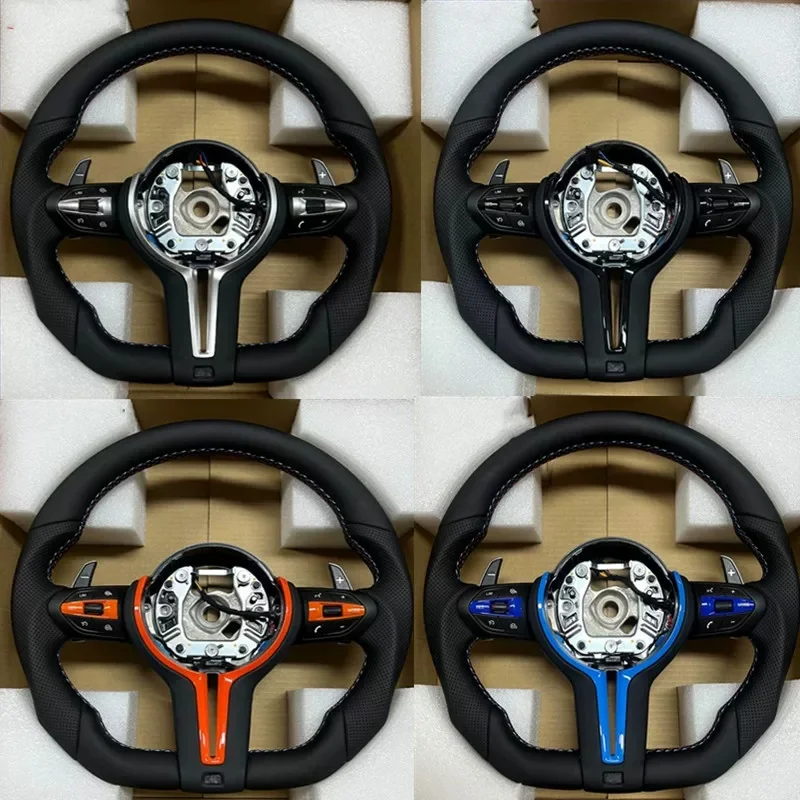 Customized For BMW F30 3 5 Series F10 F13 F01 M5 M3 M6 M Performance Sport F32 F11 E90 E83 Car Steering Wheel Leather