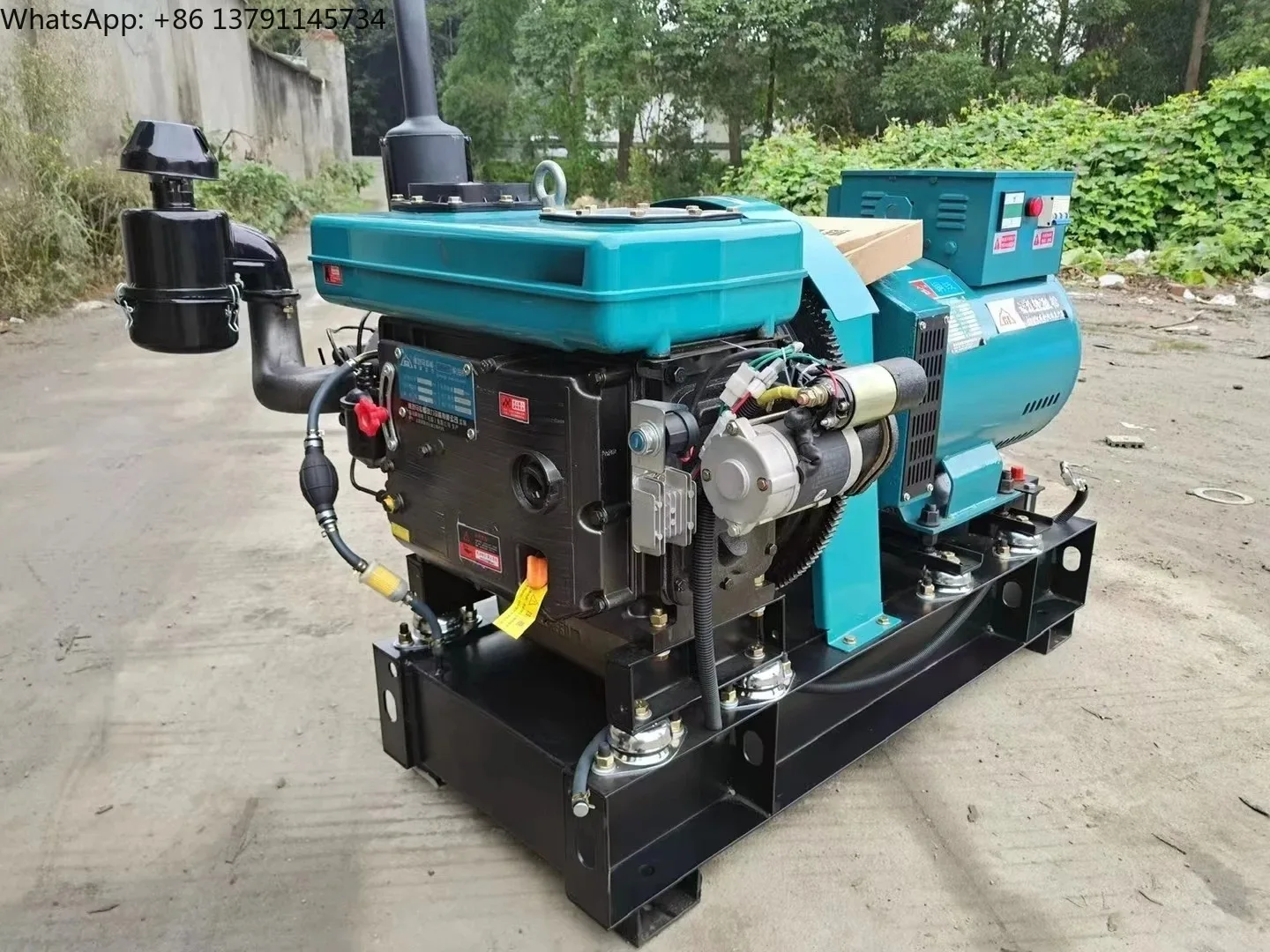 Single-Cylinder Diesel Generator Set 15kW/20kW/24kW/30kW - 380V High Power Solution for Construction & Industrial Use, Low Fuel