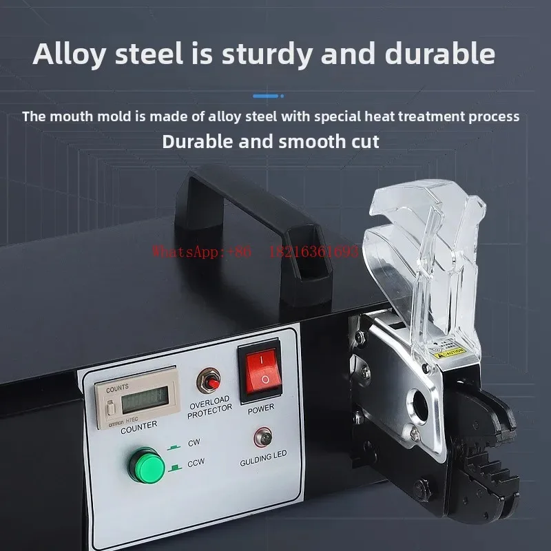 NEW  Desktop Automatic Cold Crimping Tool with Replaceable Molds, Wire Terminal Crimping Machine