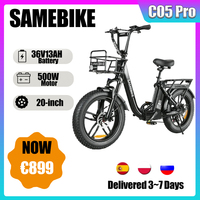 SAMEBIKE C05 Pro E-bike 500W Powerful Motor 36V13AH Lithium Battery Folding Electric Bike 20-inch Fat Tire Snow Electric Bicycle