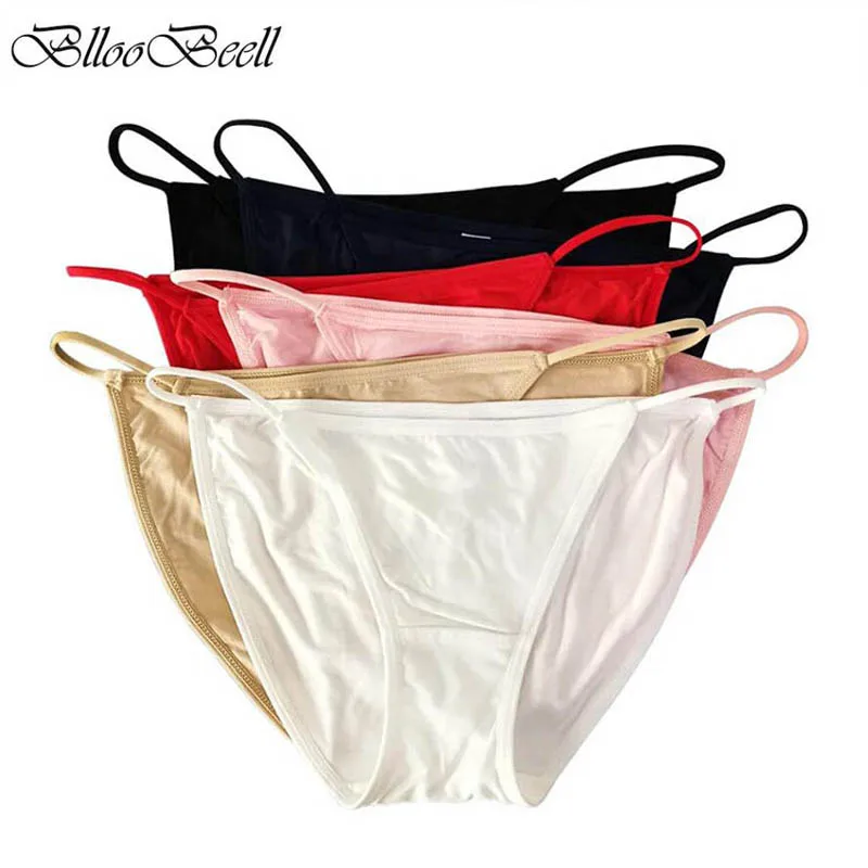 

Retail Modal Women's Underwear Sexy Panties Low Waist Briefs Female Thong Solid Color Ladies Intimate Lingerie