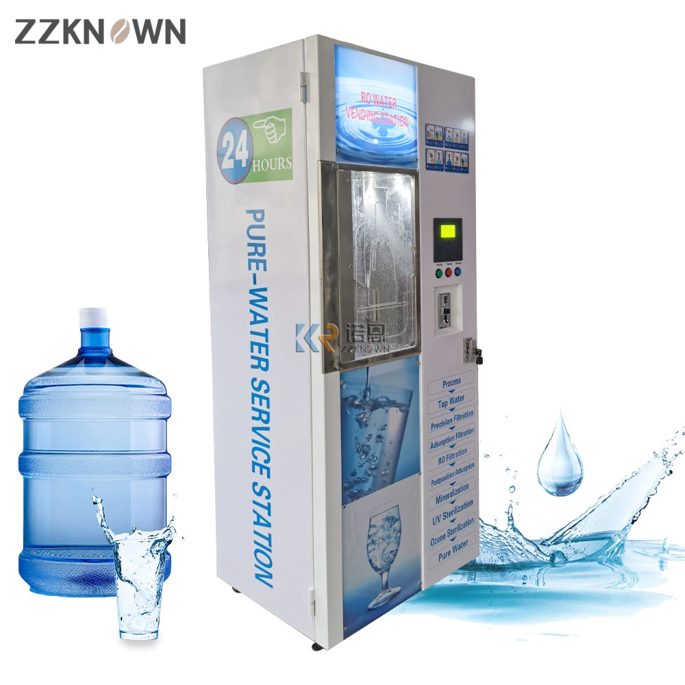 600GPD Purified Water Vending Machines Vending Station Self-service Water Dispenser for Sale Purified Water