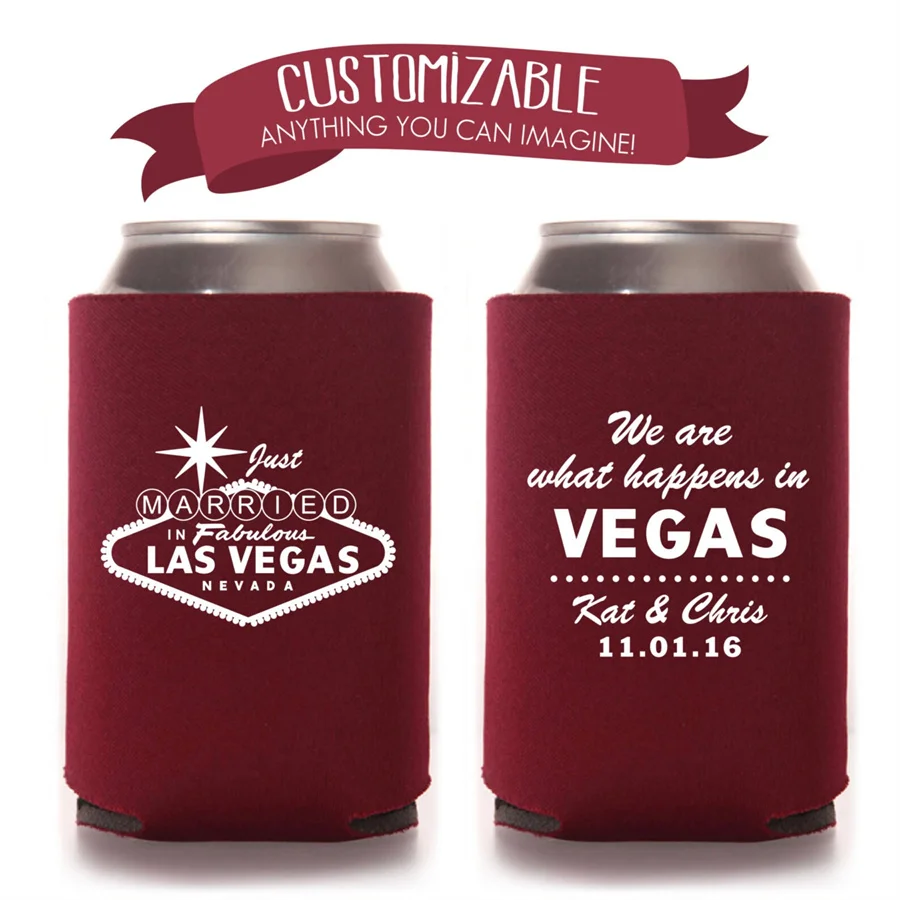 

Famous Welcome to Las Vegas Sign Wedding Party Gifts Beverage Can Cooler