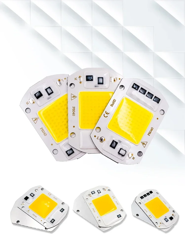 Puce LED COB 10W 20W 30W 50W AC 220V 110V, pas besoin de pilote, perles de lampe LED, budgétaire bricolage, lampe à puce extérieure