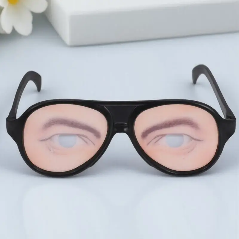 

One Size Funny Glasses Big Frame Cool Design Lightweight Prank Eyewear for Halloween April Fool's Day Cosplay