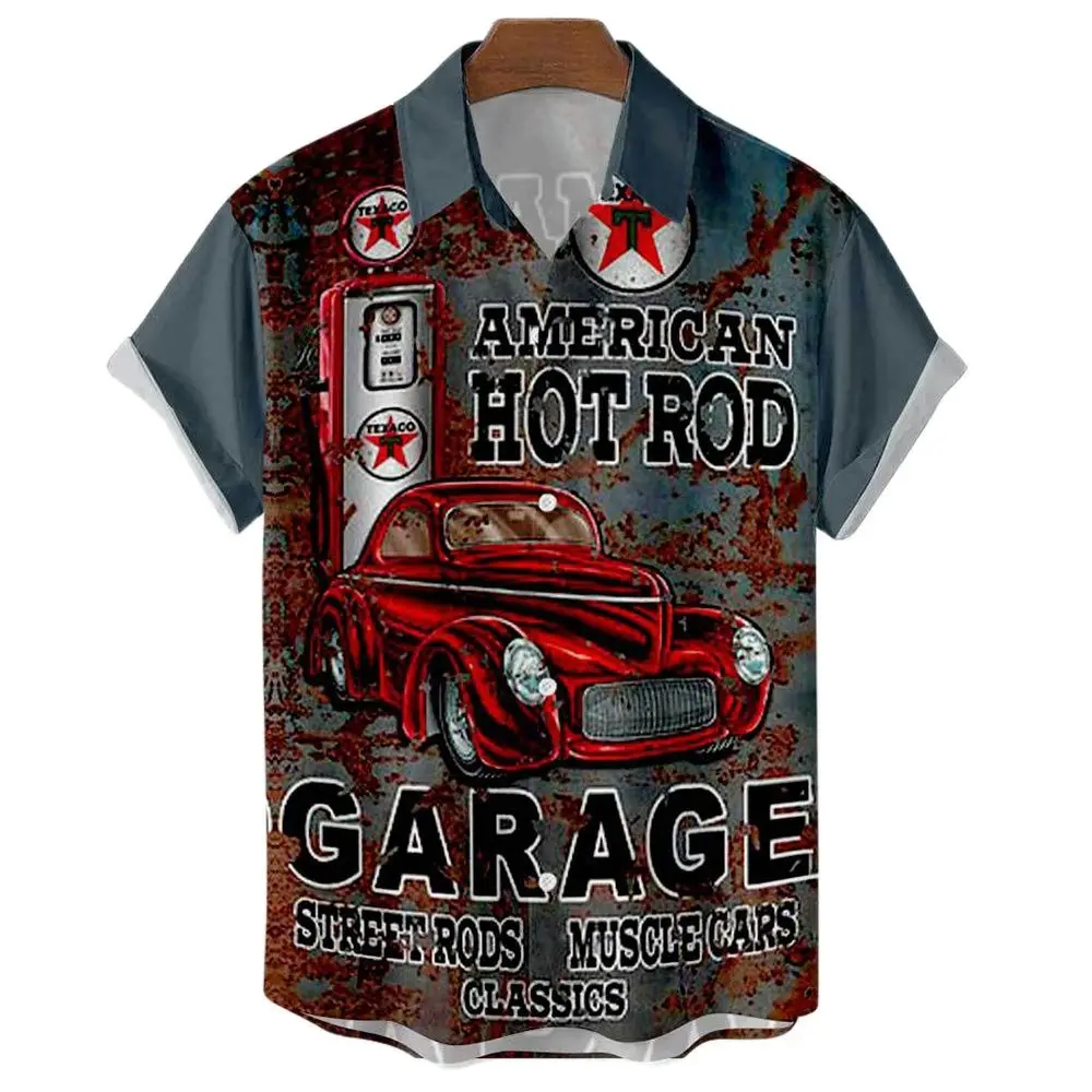 

Летняя мужская одежда с кокосовым узором, повседневные рубашки, пляжная одежда, топы с коротким рукавом для кемпинга, винтажная одежда оверсайз для отпуска