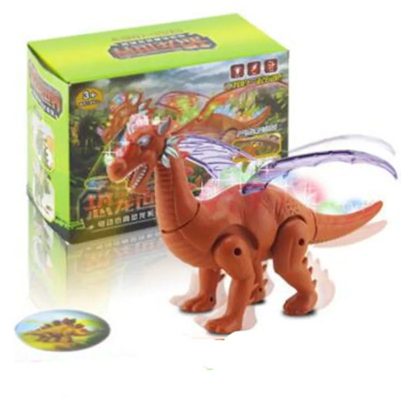 Electric Dinosaurs Toys Glowing Light  Sound Projection With Wing Animals Model  for Kids Children Interactive