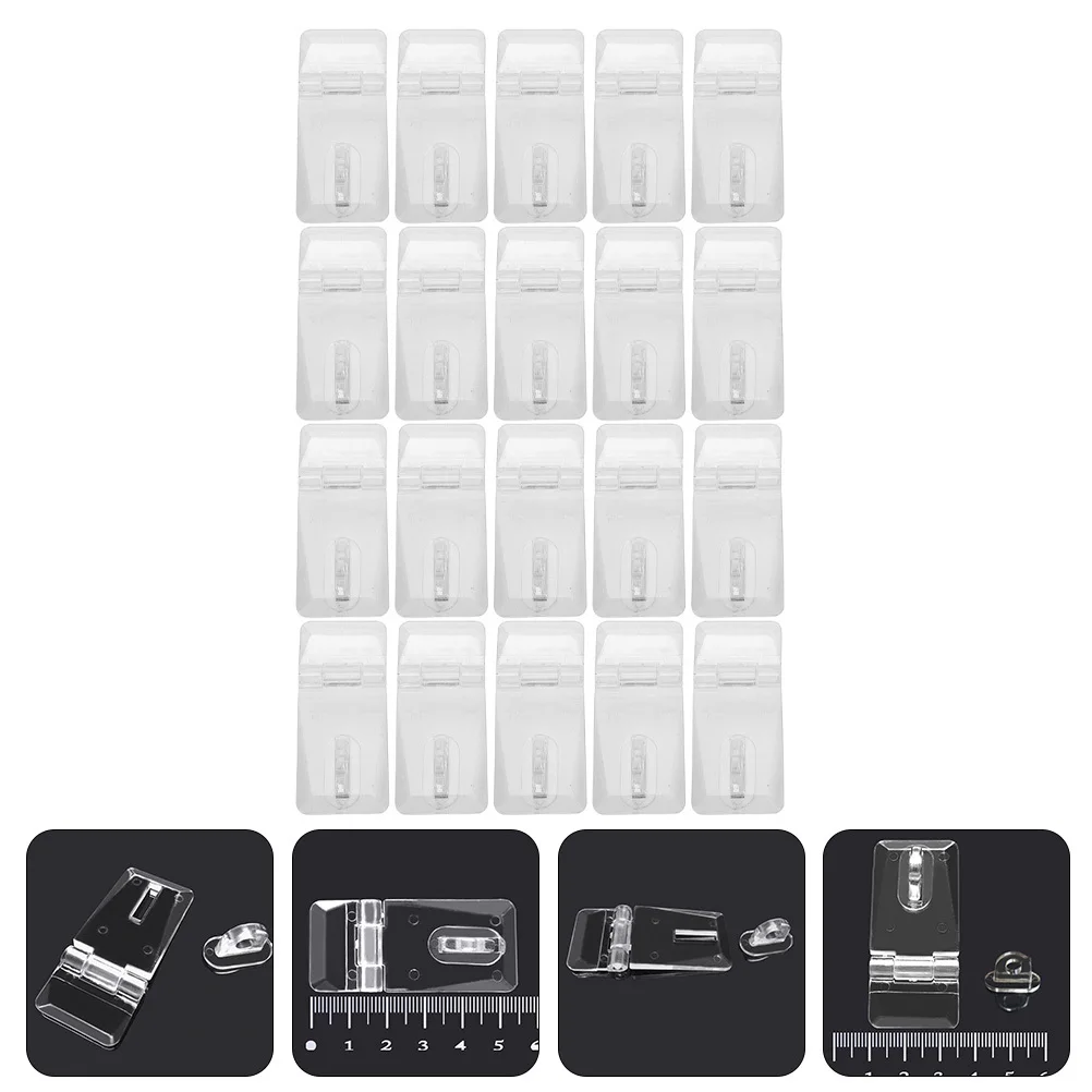 

10 set Transparent Hasp Lock For Jewelry Box Cabinet Door Buckle Plastic Latches Diy Replacement Hardware Fastener Locking Hasp