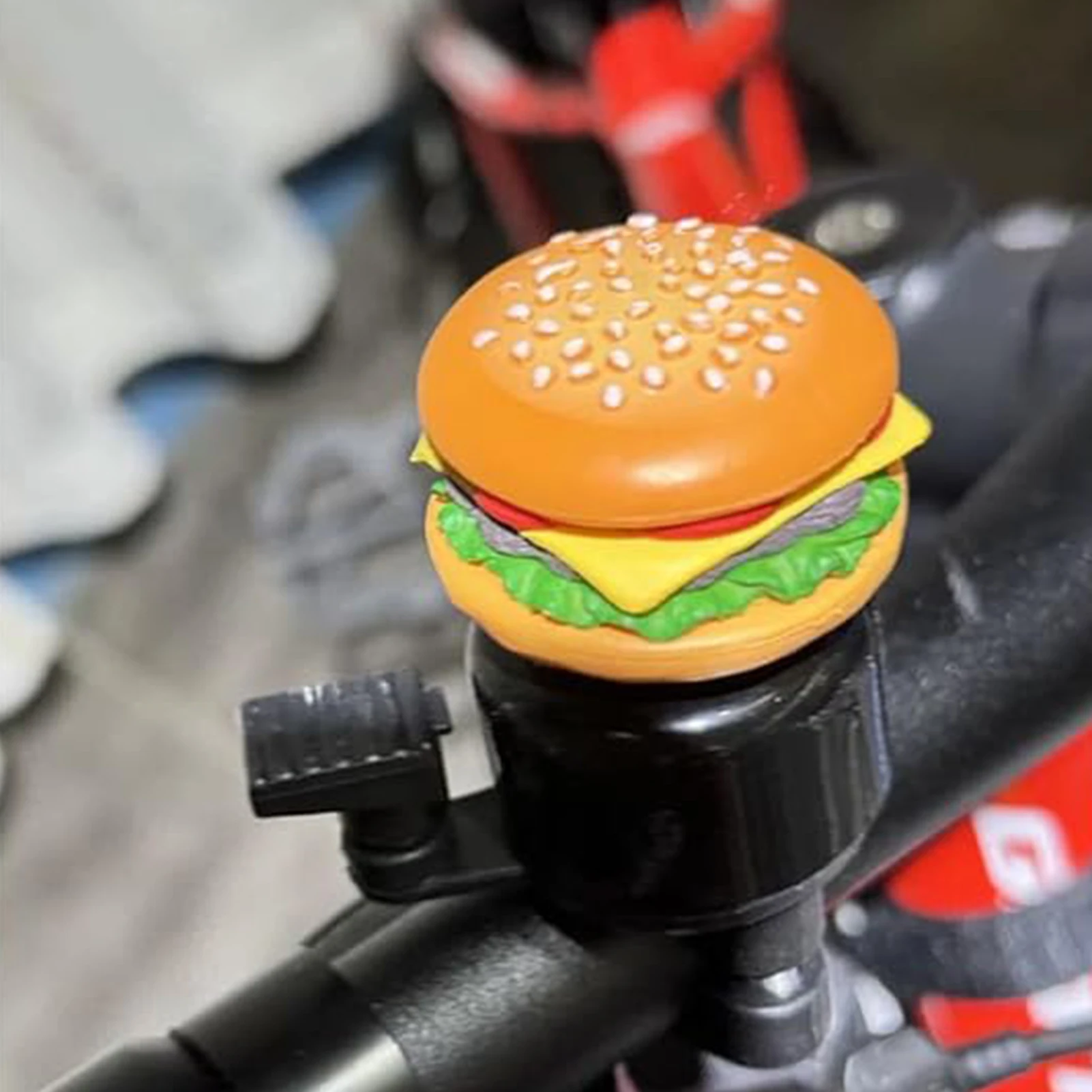 

Cartoon Bicycle Bell Creative Hamburger French Fries Sandwich Shaped Metal Bell For MTB Road Bike Cycling Modified Accessories