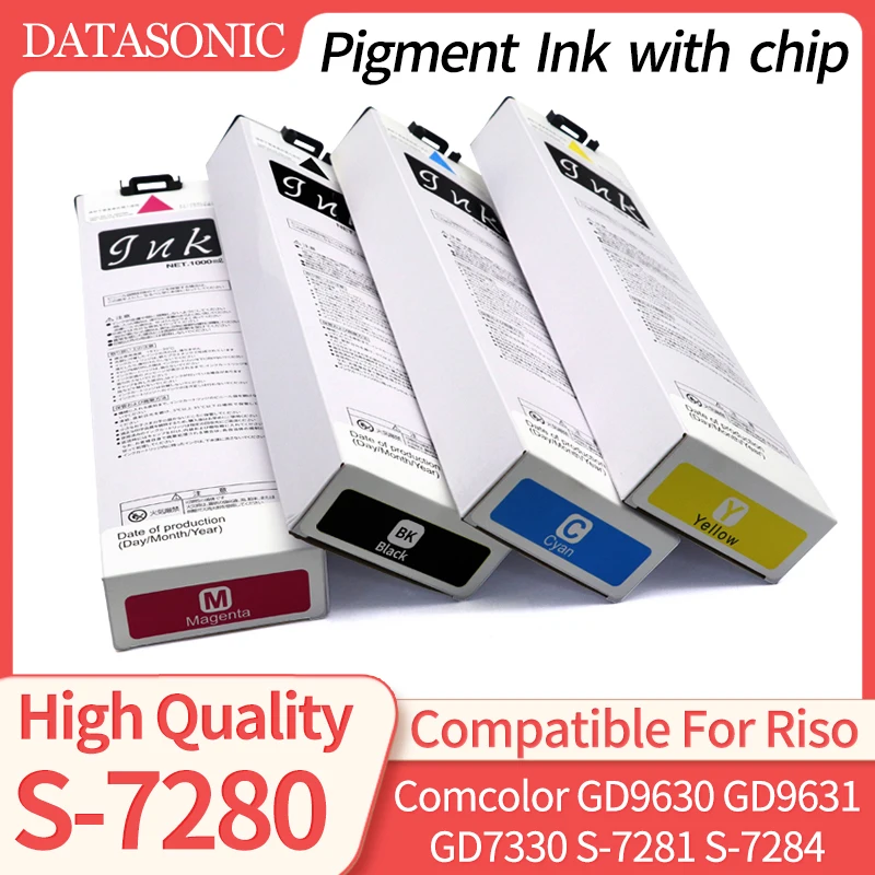 S-7280 S-7281 Compatible Ink Cartridge For Riso Comcolor GD9630 GD9631 GD7330 Inkjet Printer With chip S-7282 S-7283 S-7284 7313