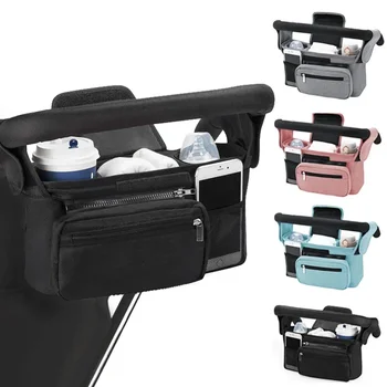 Baby Stroller Storage Large Capacity Travel Hanging Bag Mummy Bag Phone Bottle Holder…