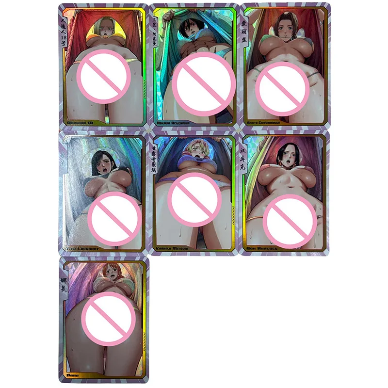One Piece Collectible Cards Boy Games Toys Table Games Birthday Gifts DIY Anime Rem Boa Hancock Boa Premium Flash Card 32PC