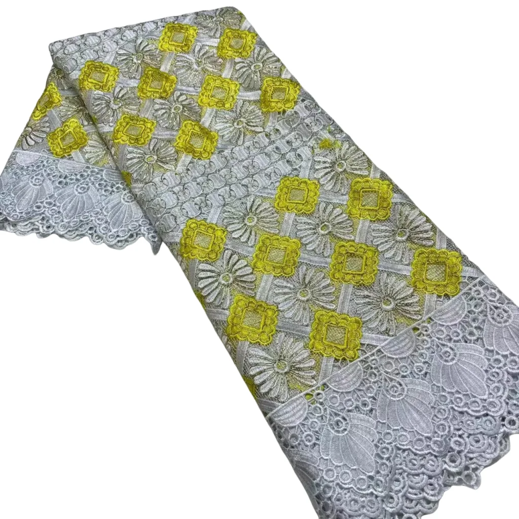 

Модная африканская ажурная веревка, гипюровый шнур, кружевная ткань, высокое качество, нигерийское водорастворимое кружево для женщин, свадебное шитье 2025