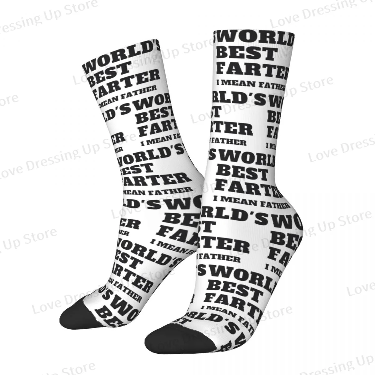 Worlds Best Farter I Mean Father Men Women Socks Windproof Novelty Spring Summer Autumn Winter Stockings Father's Day Gift