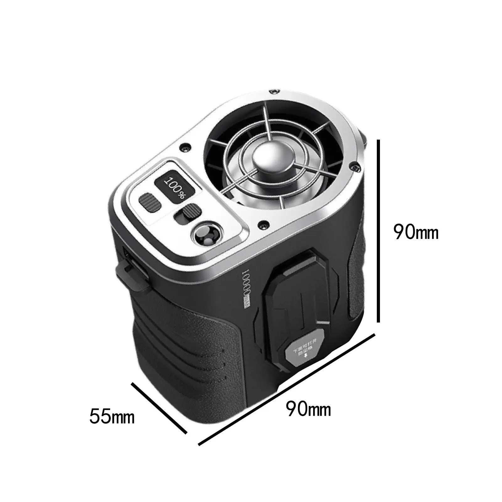 พัดลมแบบหนีบคาดเอวสำหรับพัดลมคล้องคอ, พัดลมพกพาพร้อมฟังก์ชั่นการชาร์จสำหรับขี่จักรยานปีนเขากลางแจ้งปีนเขาทำสวน