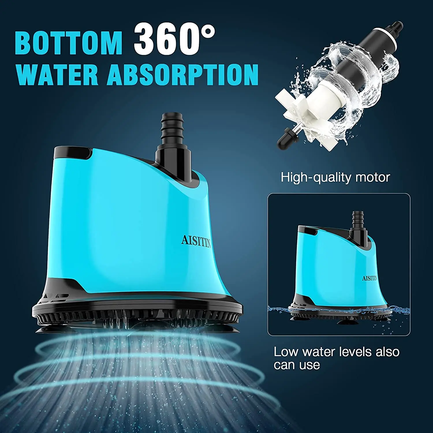 PALONE Drainage Pump 120W Water Pump Pond Storage Watering Flower Submersible Pump Adjustable Filter Circulation Fountain Pump