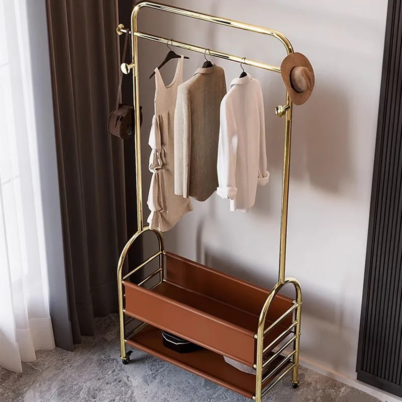

Rack Clothes Hanger Stand Wall Coat Commodes Wardrobe Aesthetic Room Furniture Living Pants Iron Perchero Coats Bedroom Clothing