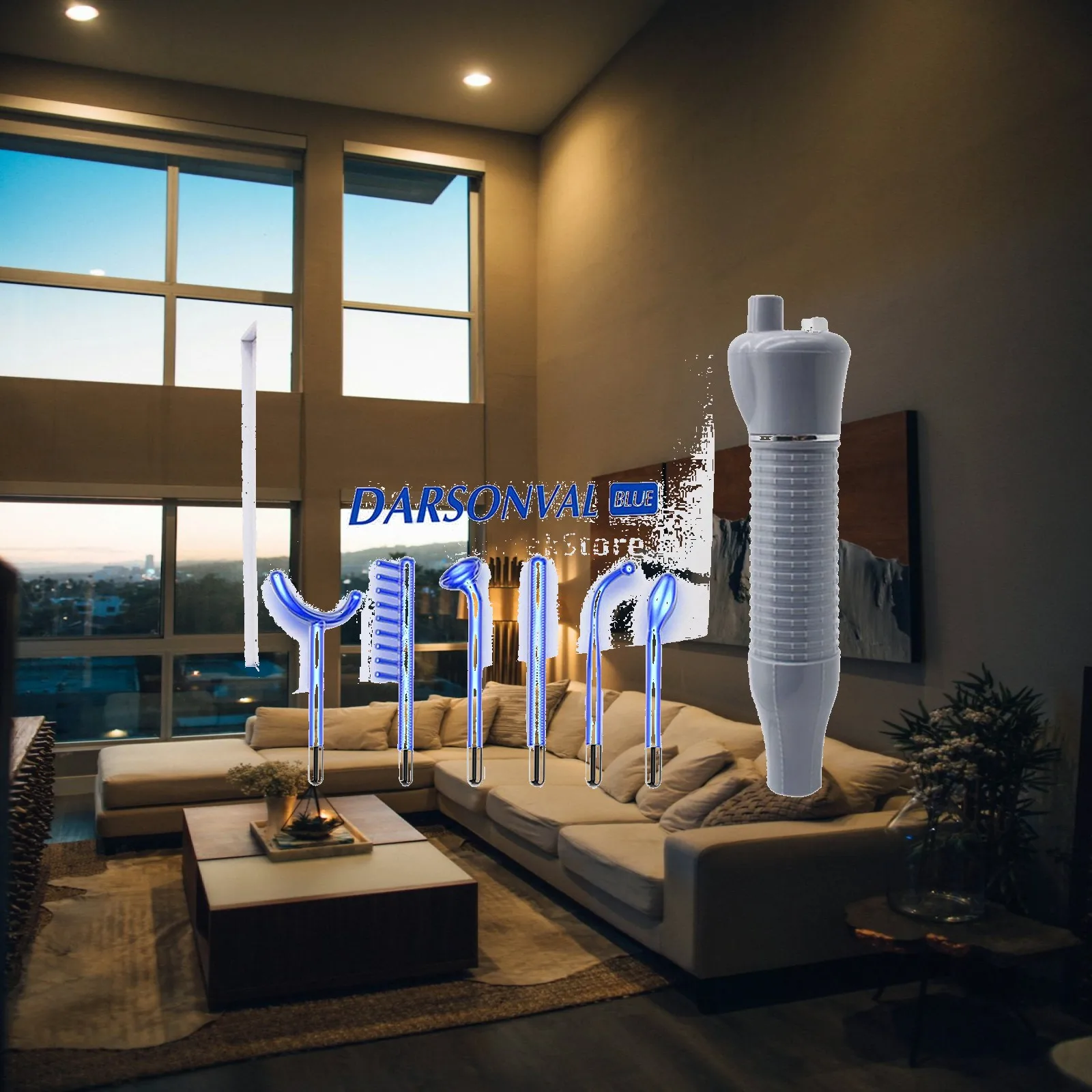 Facial Cleaning Device High Frequency Treatment Machine Electric Face Device with Adjustable Intensity and Tubes