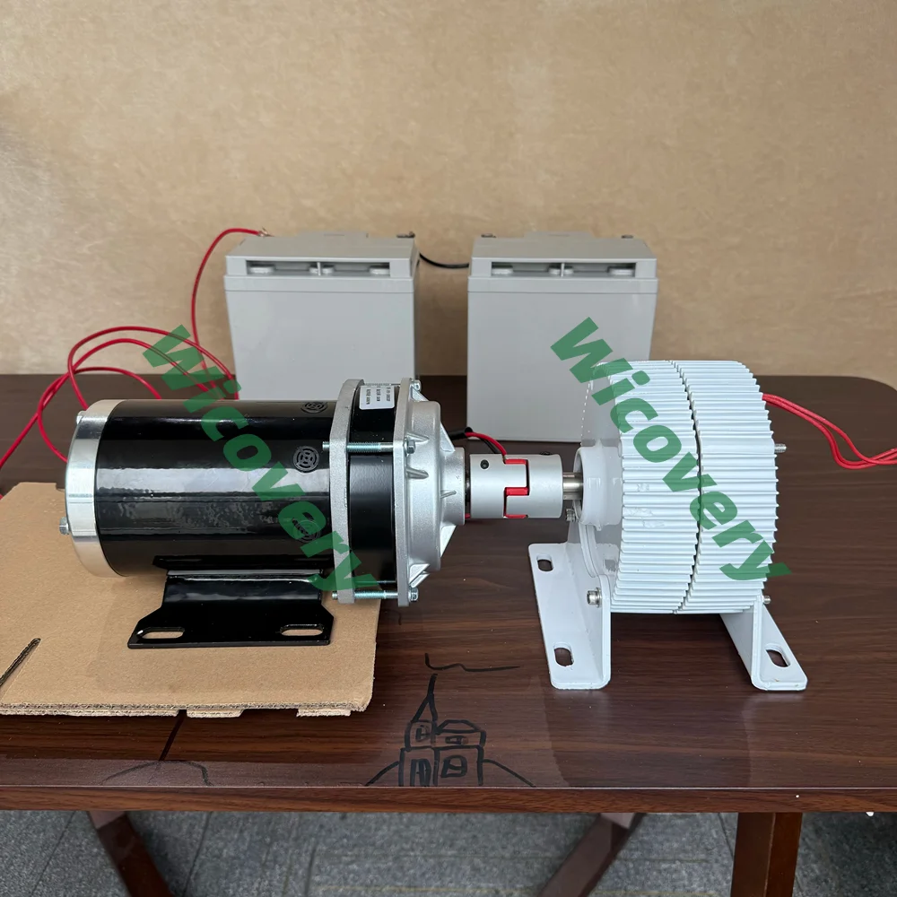 Low rpm 5KW 8KW 48V 24V 12V Gearless Permanent Magnet Generator For Low Speed Household Use In Wind Turbines with Reducer Motor
