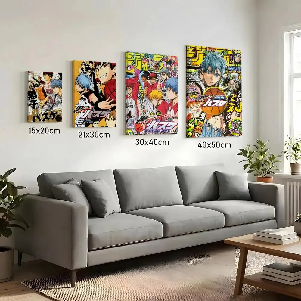 Anime K-Kurokos Basketball Energetic Painting Calligraphy HD Canvas Print Poster Wall Art Optional Frame | Modern Hallway Decor