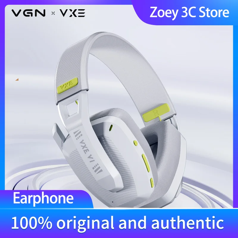 VGN VXE Dual Mode 2.4G Wireless Bluetooth 5.0 Microphone Headset FPS Gamer Low Latency Headset Lightweight PC Gaming Earphone