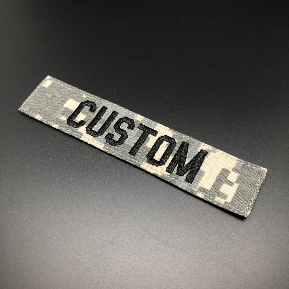 Embroidery Custom Name Patch Chest Tapes Badges Fold Frame ACU MULTICAM  Alpine Tropic RG GREEN BLACK BROWN GRAY AOR2 BLUE TAN