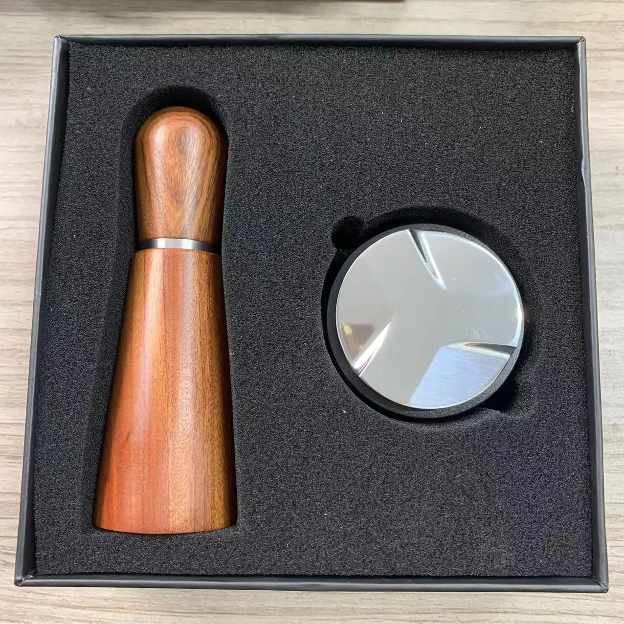 

Customized 304 Stainless Steel Both Side Dual Head 51mm 53mm 58mm Coffee Distributor & Tamper