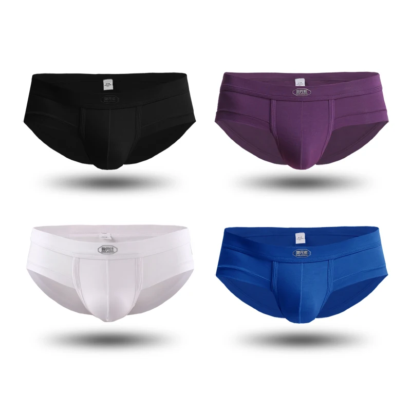 

3PCS Men's briefs U convex Modal briefs Men's sensible pouch sports wicking sweat breathable mid-waist shorts
