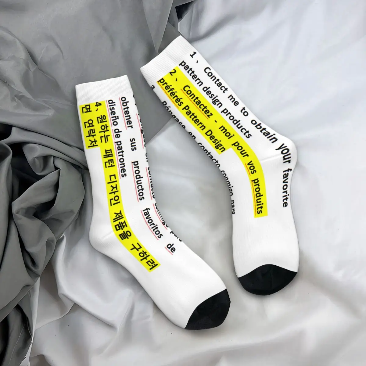 Customized Socks Harajuku Super Soft Stockings All Season Long Socks Accessories for Unisex Gifts