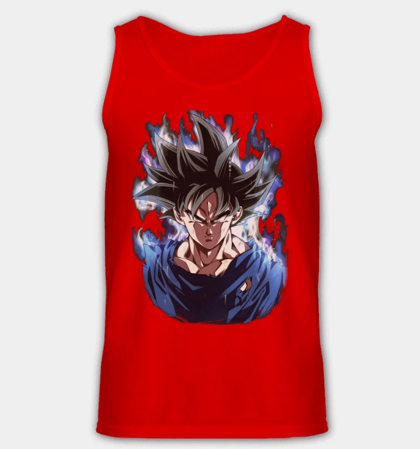 Dragon Ball Ultra Instinct Goku Anime Canotta muscolare Modalità battaglia Stampa grafica Uomo Donna Camicia senza maniche fitness casual