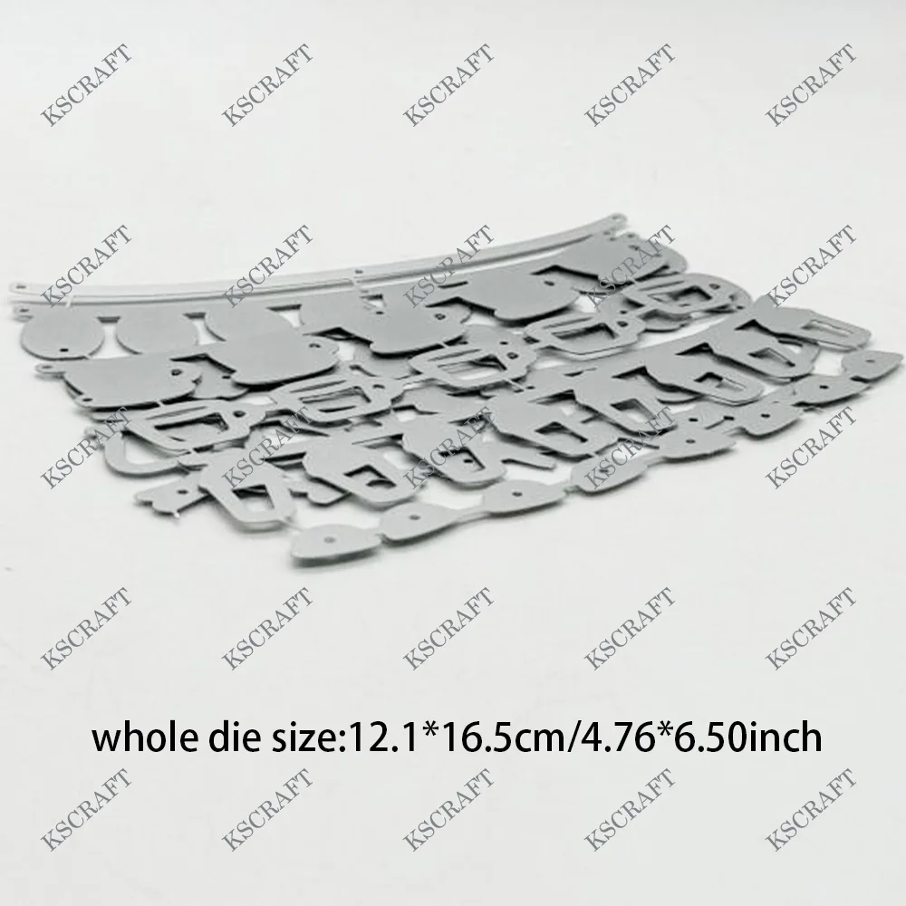 KSCRAFT Coffee Garlands Cutting Dies Stencils for DIY Scrapbooking Decorative Embossing DIY Paper Cards