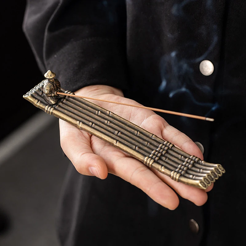 Porte-encens de style japonais pour la décoration intérieure, porte-encens créatif, Eva de anciers d'encens, ornement d'aromathérapie, bateau de pêche pour vieux hommes