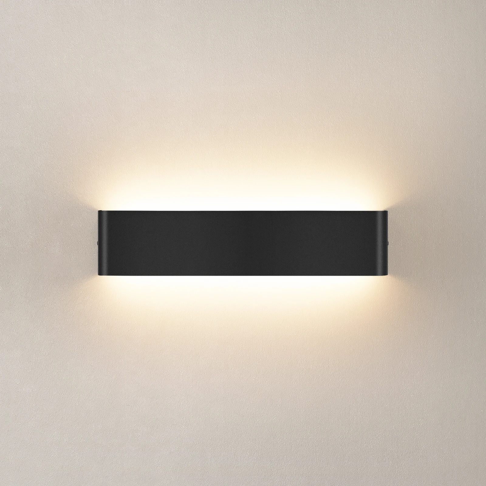 Applique murale LED moderne 40 cm, éclairage haut et bas 18 W, lampe d'intérieur en aluminium blanc chaud 3000 K pour salon, chambre à coucher, couloir