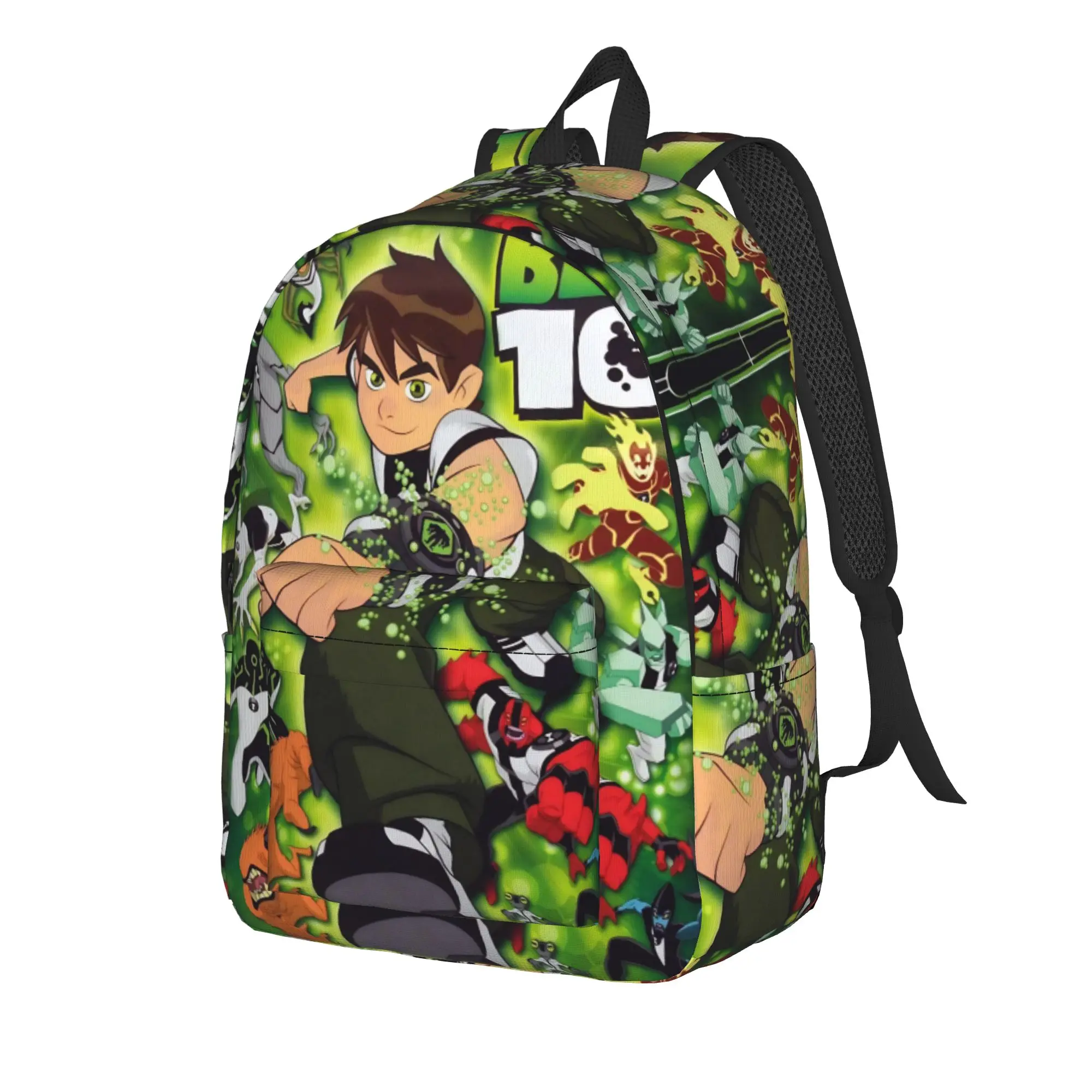 Ben 10 Anime Teenage Backpack Durable Student Work  Daypack for Men Women Laptop Computer Shoulder Bag
