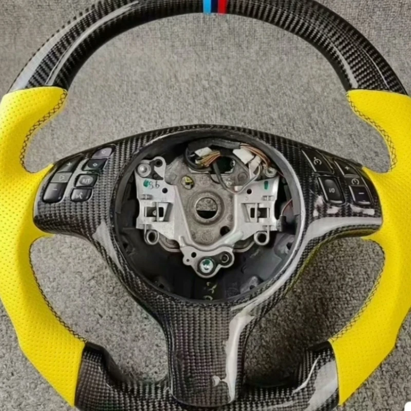 

For BMW Old 3 Series M E46 M3 E38 E39 E531998-2005 Replacement Carbon Fiber Steering Wheel Alcantara Perforated Leather Material